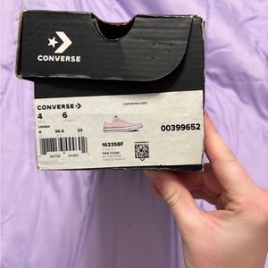 pink converse with original box